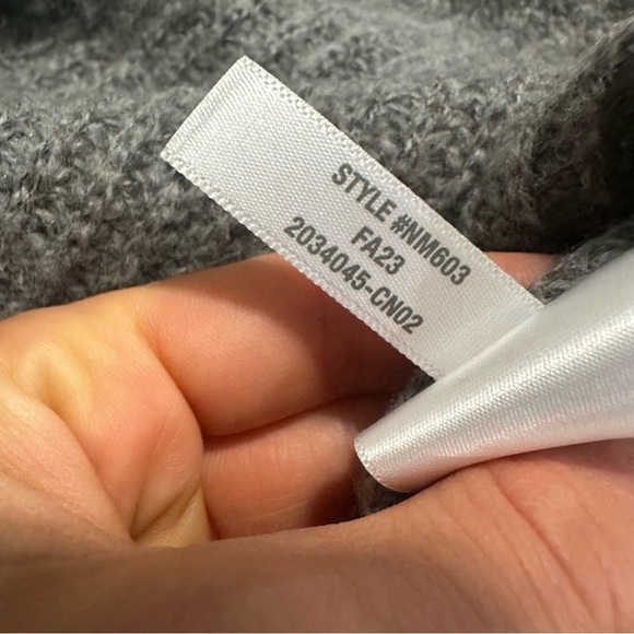 NWOT Madewell ribbed crewneck sweater heather pewter grey - Picture 7 of 7